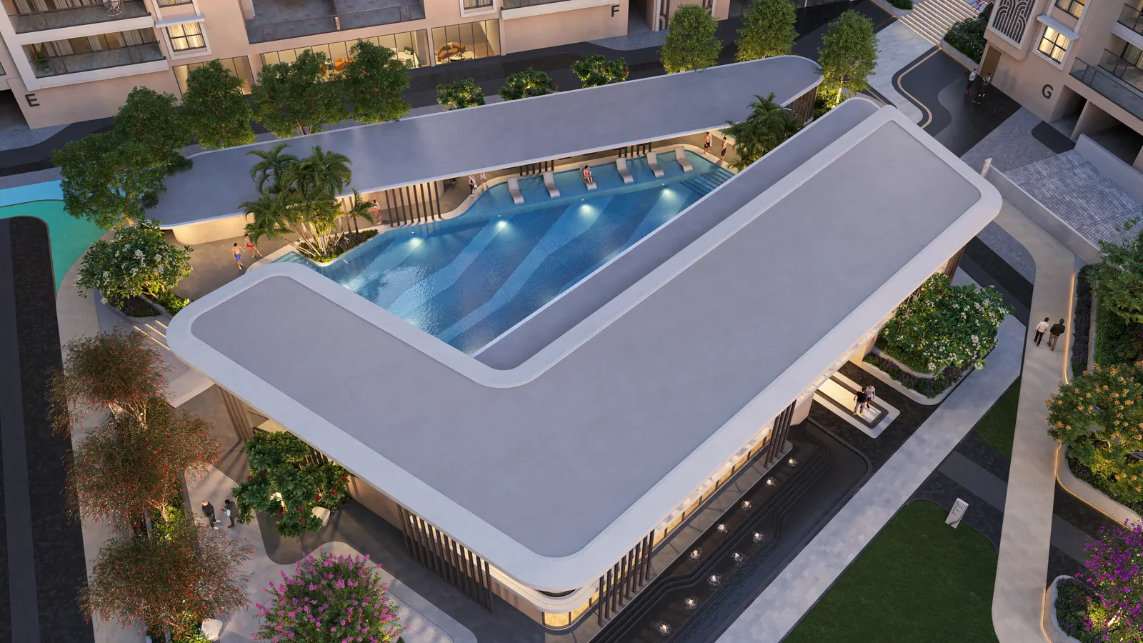 Podium pool & lounge